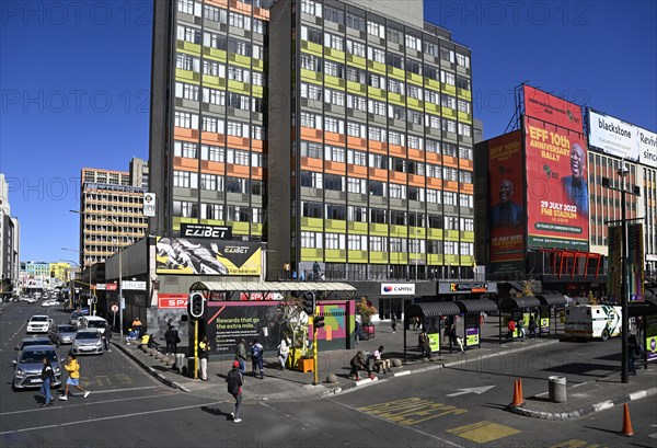 Colourful house facades at Gandhi Square