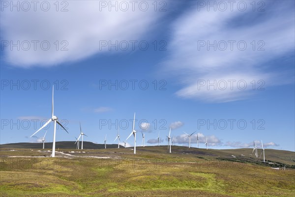 Wind farm in the Scottish Highlands near Altnaharra