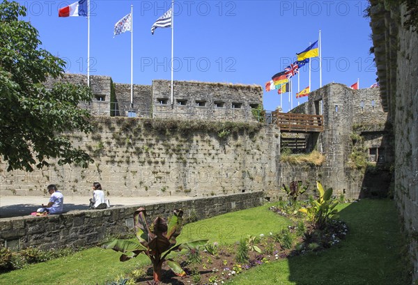 Walled old town Ville close in the port of Concarneau