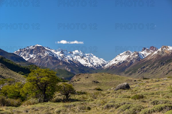 Snow-capped peaks and wild nature near El Chalten