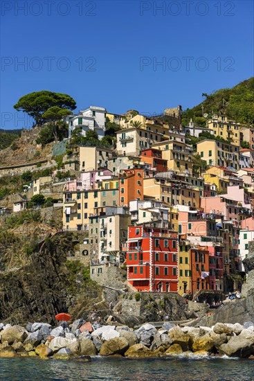 The village of Romaggiore in the Cinque terre