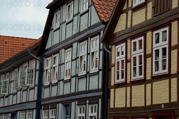 Facades of half-timbered houses in Hitzacker