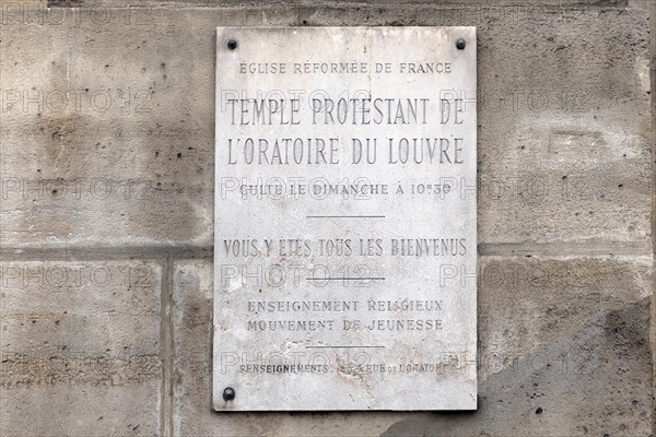 Information board at the Protestant Reformed Church