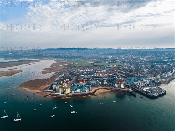 Exmouth and River Exe from a drone