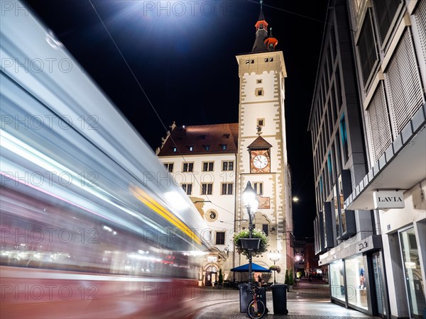 Tram passes Old Town Hall