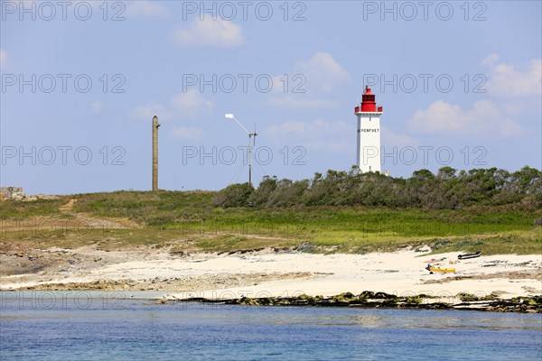 Ile de Penfret island with lighthouse
