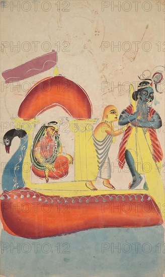 Krishna brings Radha