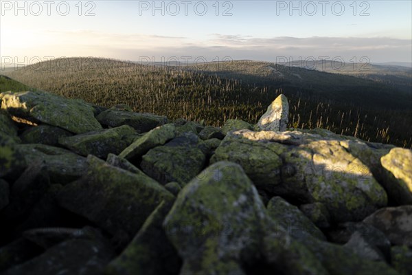 Sunset with view from the Lusen