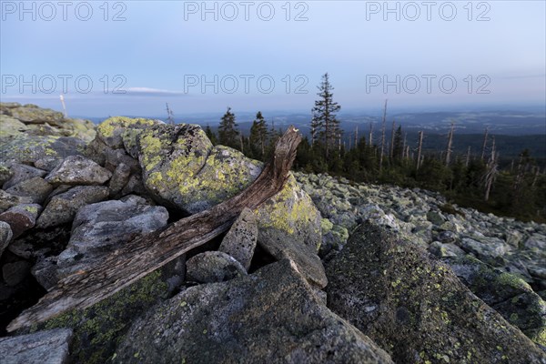 Sunset with view from the Lusen