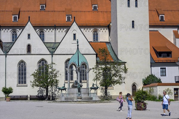 St. Mang Church with fountain