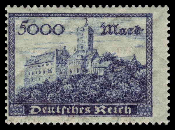 Stamp vintage 1923 of the German Reichspost