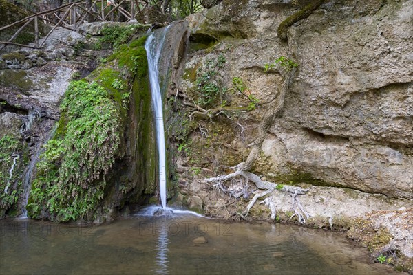 Small waterfall in the valley of the butterflies