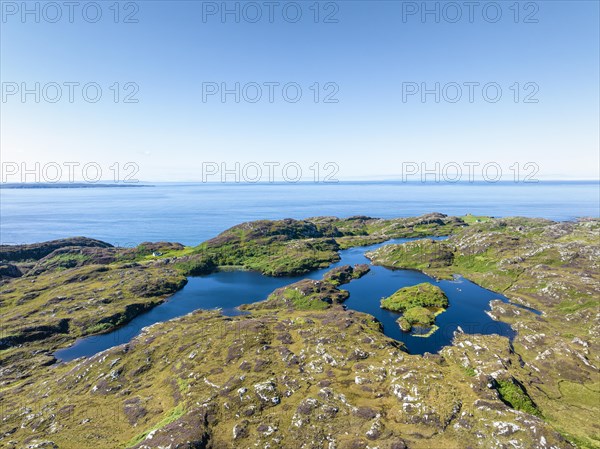 Aerial view of the sparsely populated North West Highlands