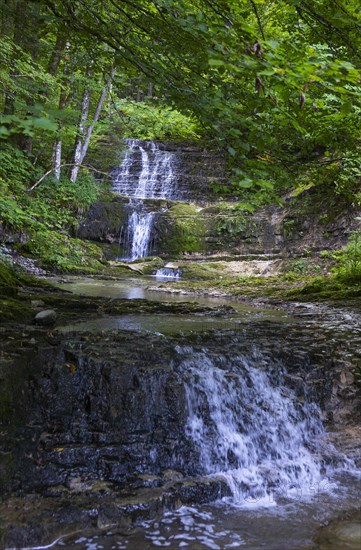 Waterfall of the Taugl at the Wald Wasser Zauber Weg near Hintersee