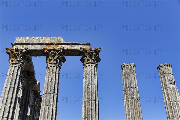 Columns against a blue sky