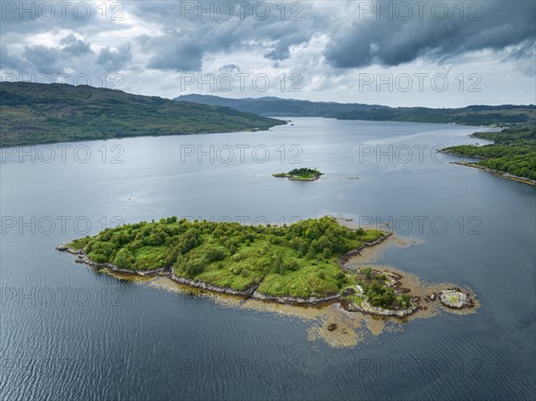 Aerial view of Loch Sunart