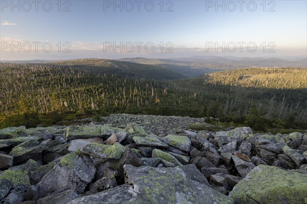 Sunset with view from the Lusen