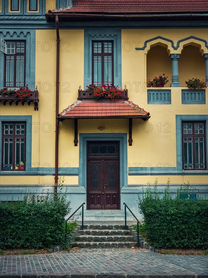 Colorful house facade