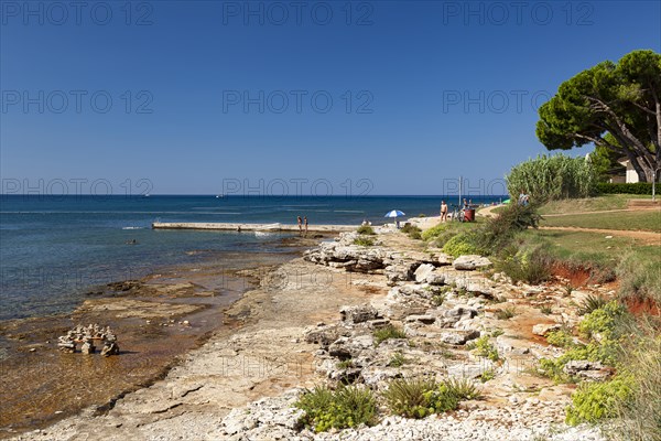 Beach on the stone coast of Beach Kastanija