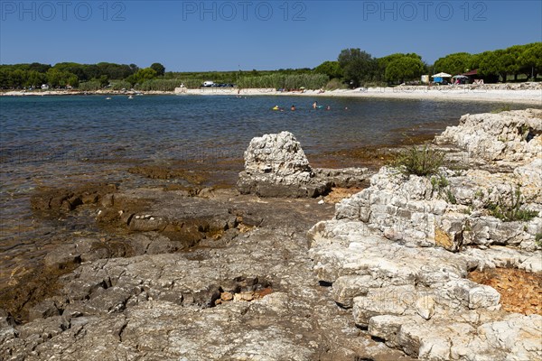 Beach on the stone coast of Beach Kastanija