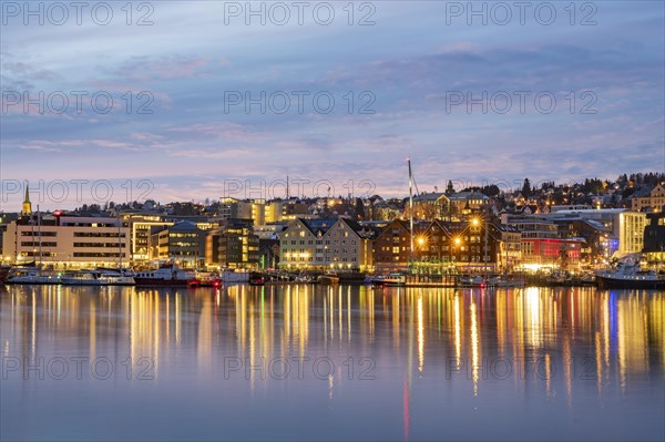 Tromso Harbour at dusk