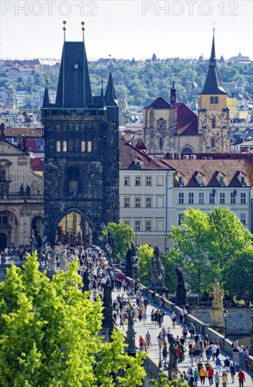 View of Charles Bridge and the Old Town Bridge Tower from the Lesser Town Bridge Tower