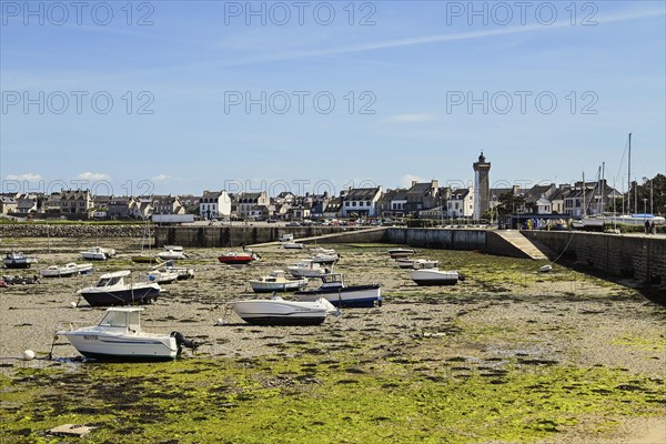 Boats in the dry harbour basin