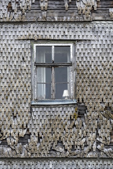 Dilapidated historic dwelling house