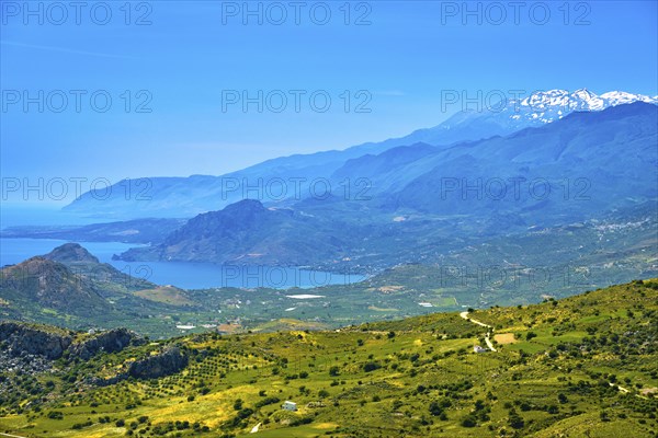 Summer day landscape of Crete island