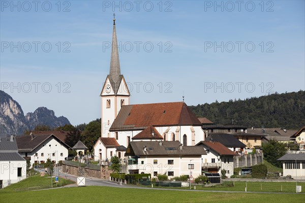 View of the village with parish church of Adnet