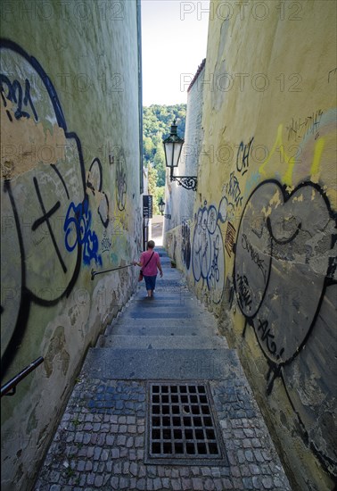 Narrow alley on Castle Hill