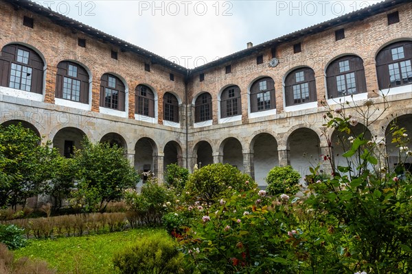 Patio of the old Santa Clara Monastery in the town of Azkoitia next to the Urola river. Founded by Don Pedro de Zuazola