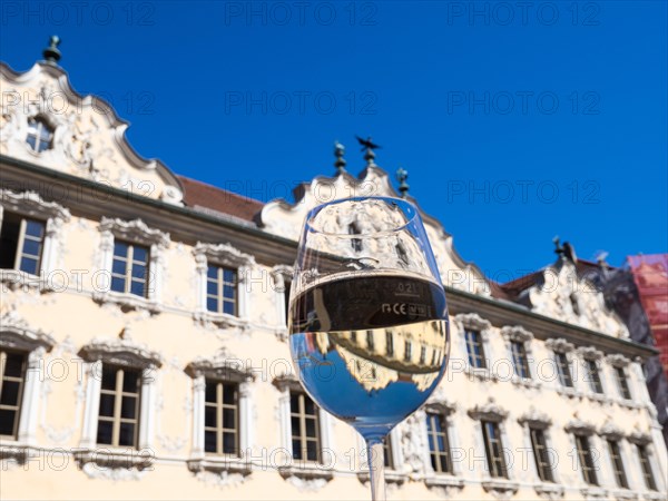 Wine glass with Franconian wine