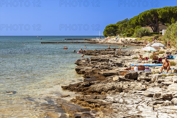 Beach on the stone coast of Beach Kastanija