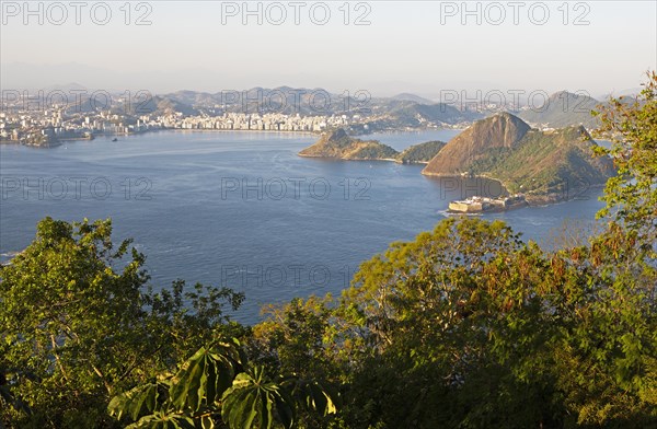 View of the Fortaleza de Santa Cruz da Barra and the island landscape in the Atlantic Ocean