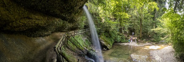 Mountain stream with waterfall a sight in Scheidegg