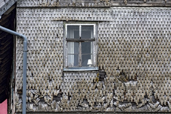 Dilapidated historic dwelling house