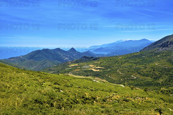 Summer day landscape of Crete island