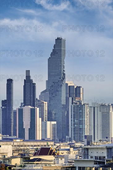 Beautiful cityscape of Bangkok city center in evening