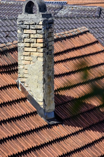 Old brick chimney