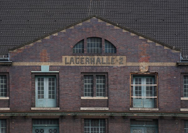 Detail of a listed warehouse in Westhafen