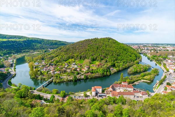 Loop of the river Doubs around the hill of Chaudanne