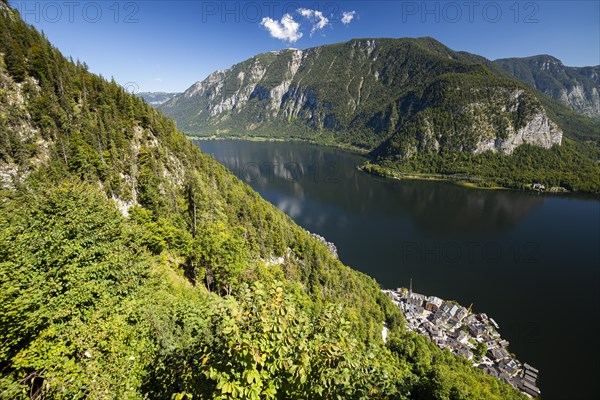 View over the Hallstatt lake