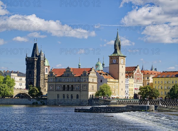 Bedrich Smetana Museum and Old Town Bridge Tower on the Vltava River