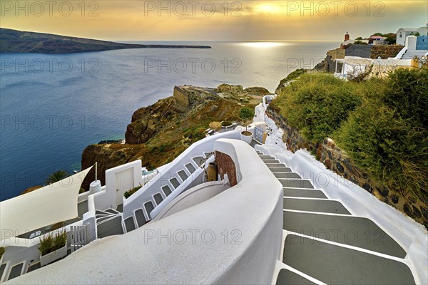 Beautiful sunset landscape of Santorini island