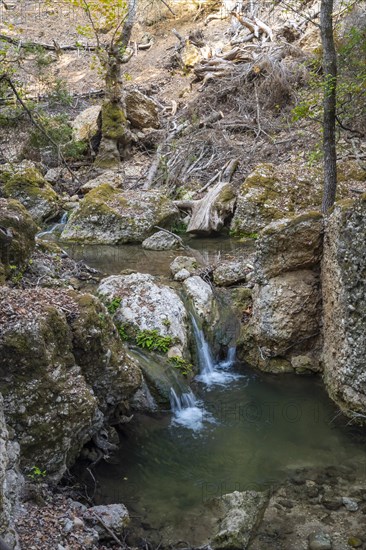 Small waterfall in the valley of the butterflies