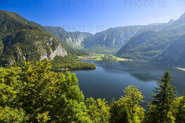 View over the Hallstatt lake