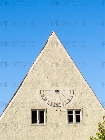 Facade with sundial