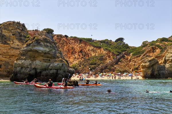 Tourists and bathers