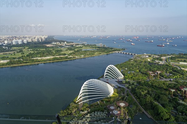 View of the harbour and Gardens by the Bay